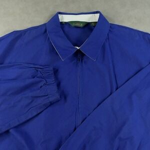 Vintage J Crew Oarsman Harrington Jacket Blue Full Zip Men's Size XL Preppy 90s